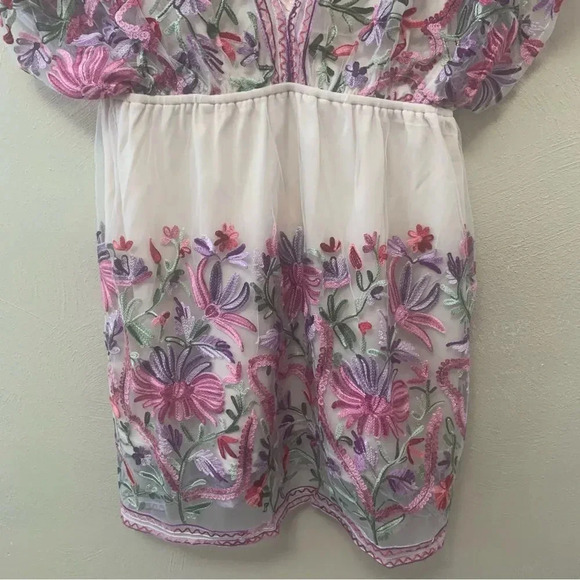 Raga In the Fields Purple Embroidered Dress Size Medium NWT New - Picture 7 of 15